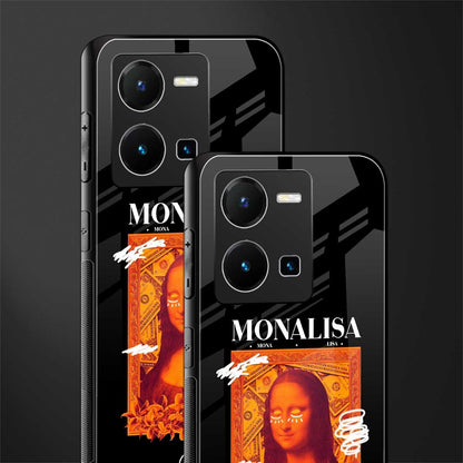 sassy mona lisa back phone cover | glass case for vivo y35 4g