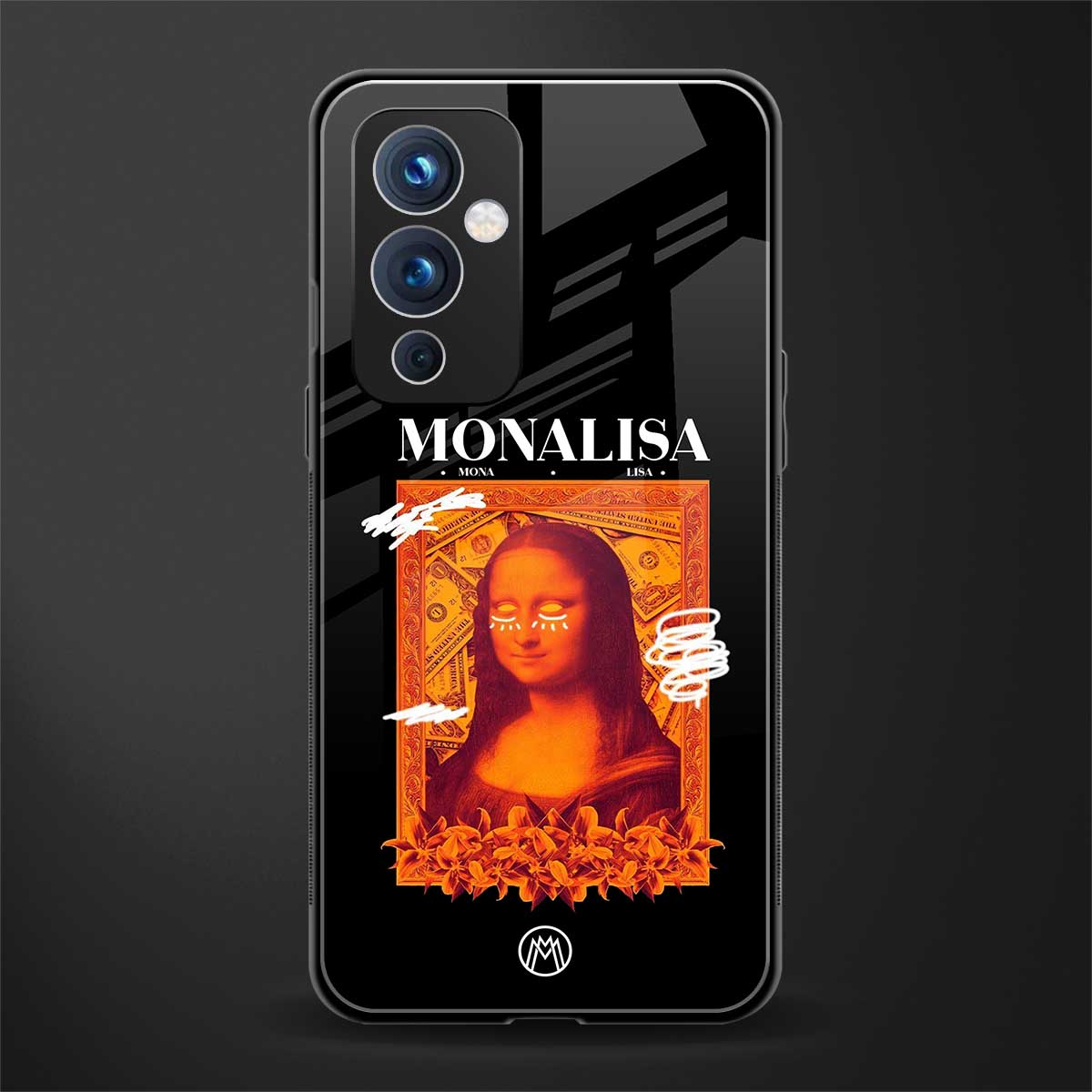 sassy mona lisa back phone cover | glass case for oneplus 9