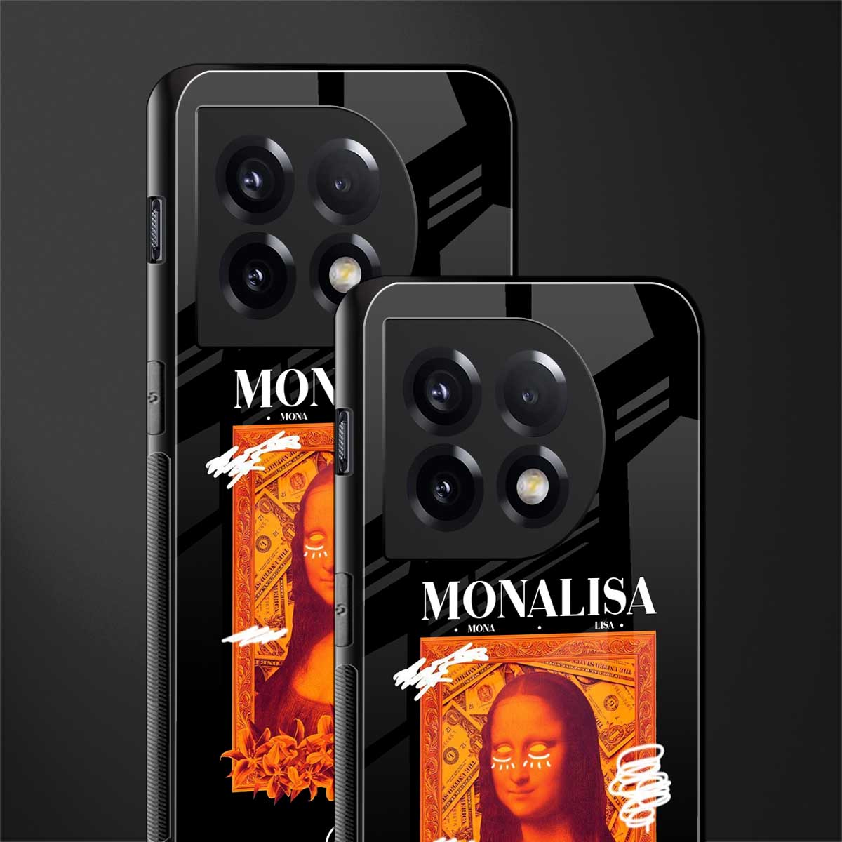 sassy mona lisa back phone cover | glass case for oneplus 11