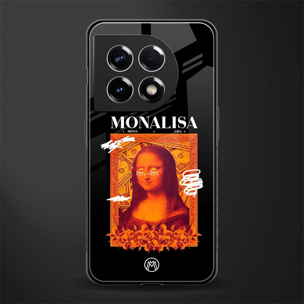 sassy mona lisa back phone cover | glass case for oneplus 11
