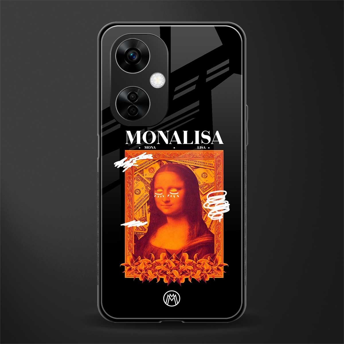 sassy mona lisa back phone cover | glass case for oneplus nord ce 3 lite