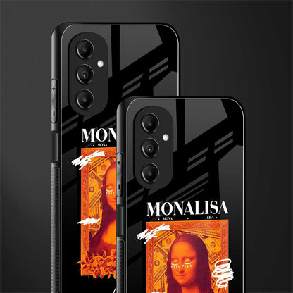 sassy mona lisa back phone cover | glass case for samsung galaxy a14 5g
