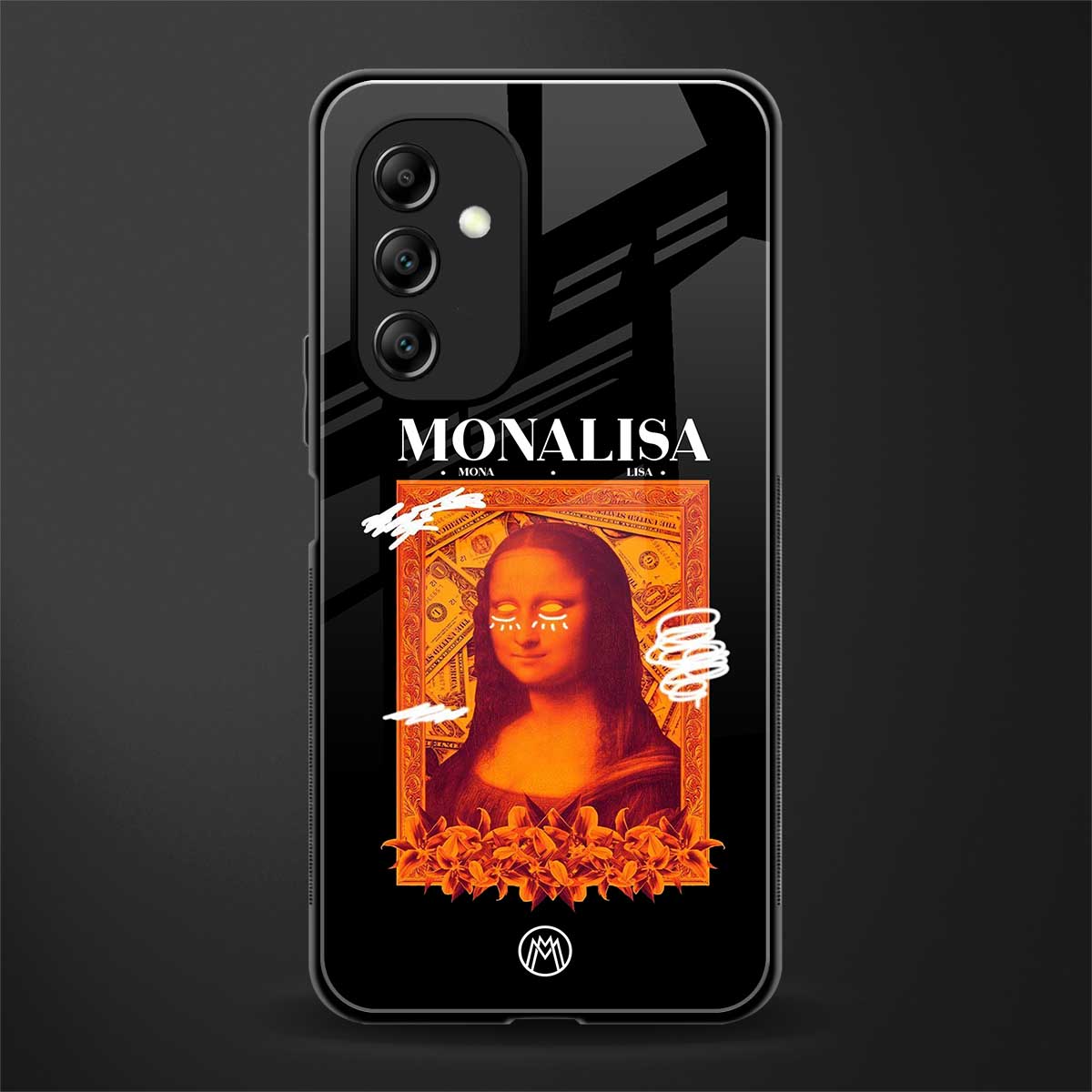 sassy mona lisa back phone cover | glass case for samsung galaxy a14 5g