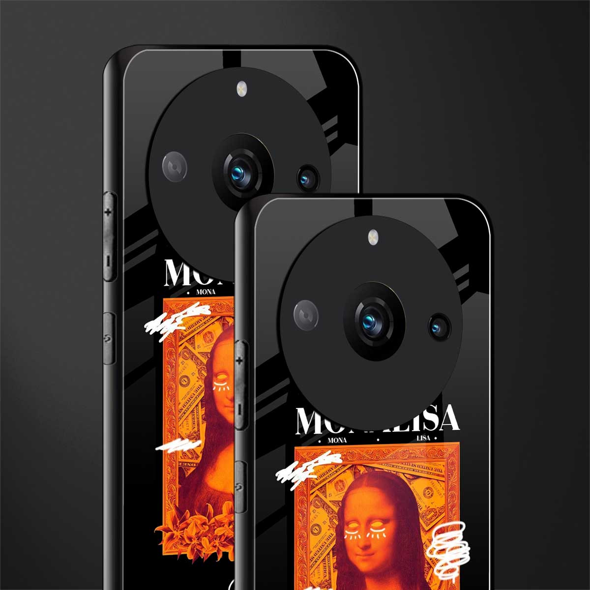 sassy mona lisa back phone cover | glass case for realme 11 pro 5g