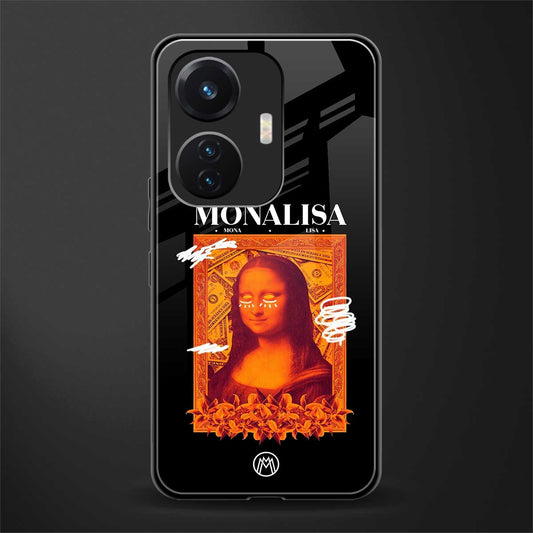 sassy mona lisa back phone cover | glass case for vivo t1 44w 4g