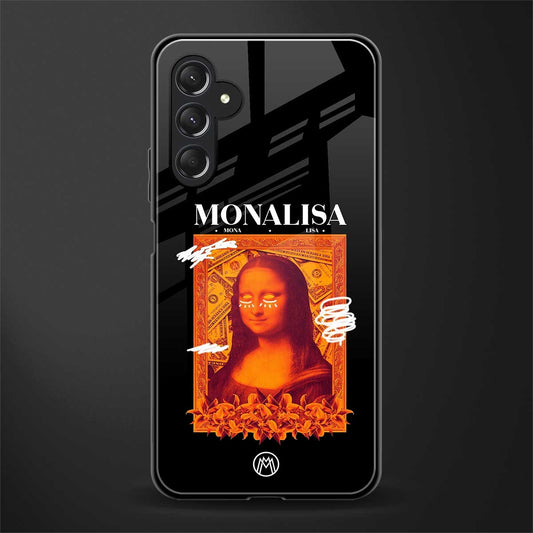 sassy mona lisa back phone cover | glass case for samsun galaxy a24 4g