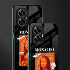 sassy mona lisa back phone cover | glass case for realme c55