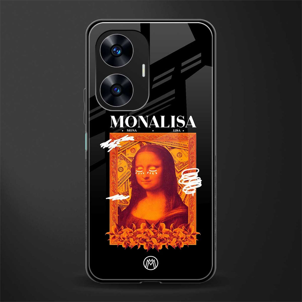 sassy mona lisa back phone cover | glass case for realme c55