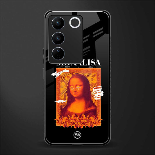 sassy mona lisa back phone cover | glass case for vivo v27 pro 5g