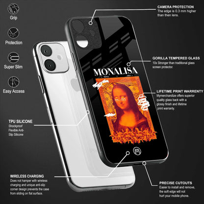sassy mona lisa back phone cover | glass case for xiaomi 12 pro