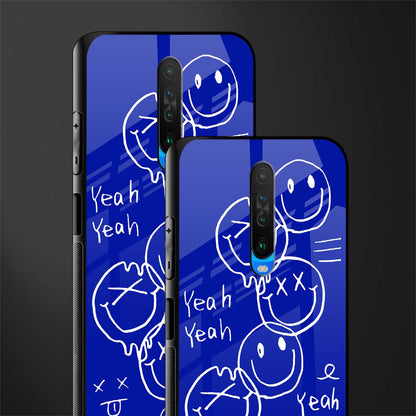 sassy smiley faces glass case for poco x2 image-2
