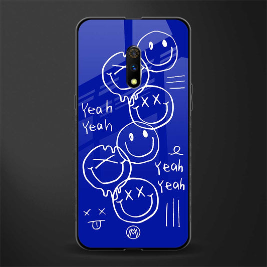 sassy smiley faces glass case for oppo k3 image