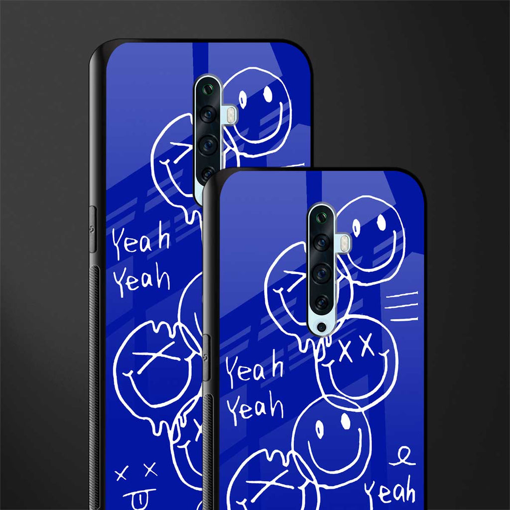sassy smiley faces glass case for oppo reno 2z image-2