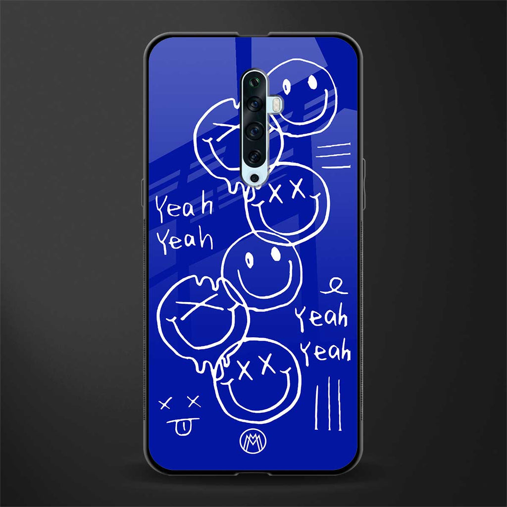 sassy smiley faces glass case for oppo reno 2z image
