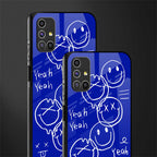 sassy smiley faces glass case for samsung galaxy m51 image-2