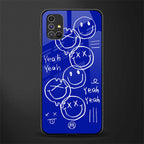 sassy smiley faces glass case for samsung galaxy m51 image