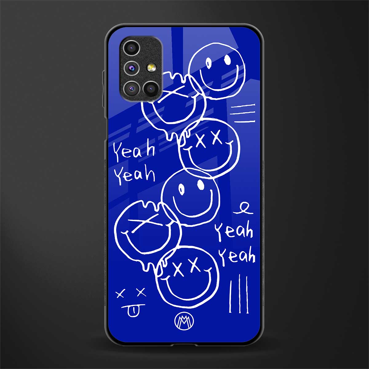 sassy smiley faces glass case for samsung galaxy m51 image