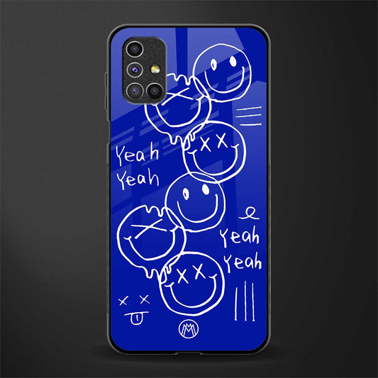sassy smiley faces glass case for samsung galaxy m31s image