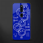sassy smiley faces glass case for oppo f11 pro image