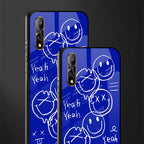 sassy smiley faces glass case for vivo s1 image-2