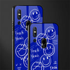 sassy smiley faces glass case for vivo v15 image-2