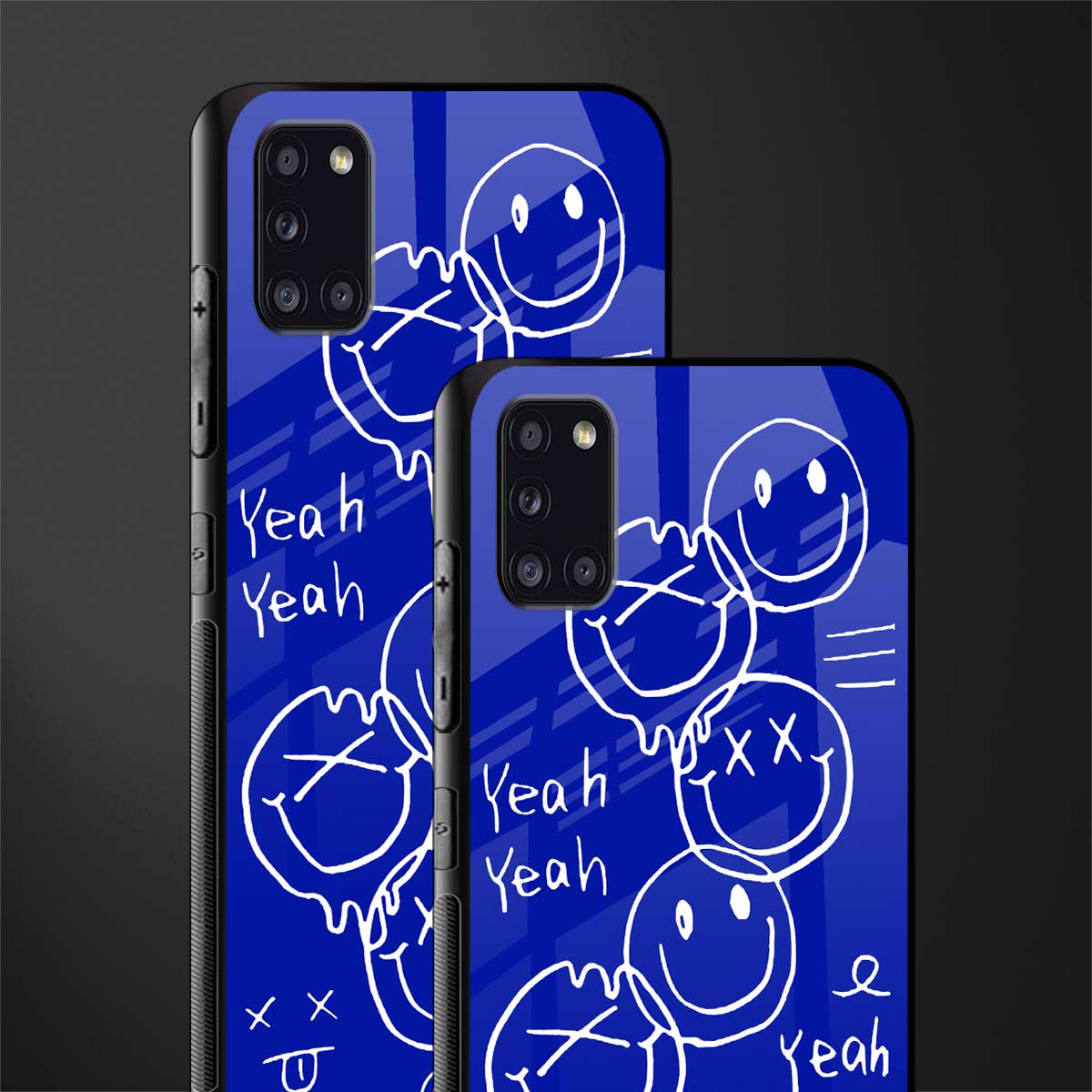 sassy smiley faces glass case for samsung galaxy a31 image-2