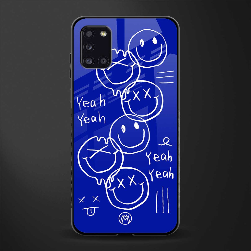 sassy smiley faces glass case for samsung galaxy a31 image