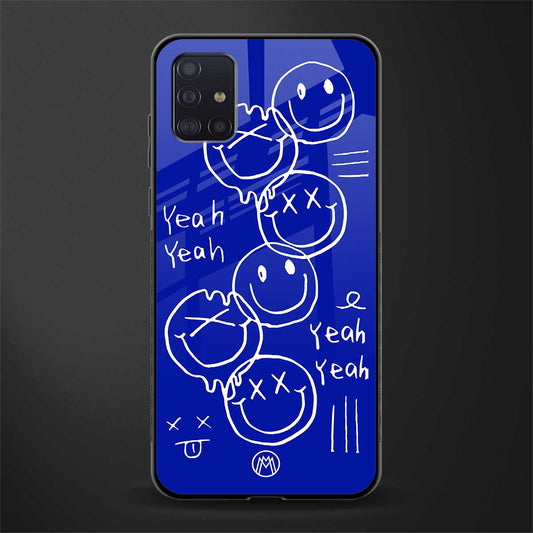 sassy smiley faces glass case for samsung galaxy a71 image