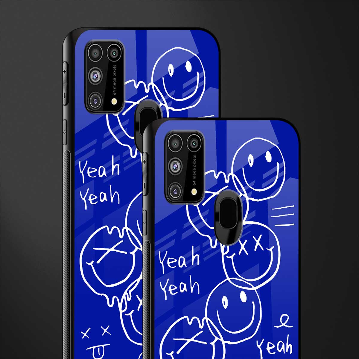 sassy smiley faces glass case for samsung galaxy m31 prime edition image-2