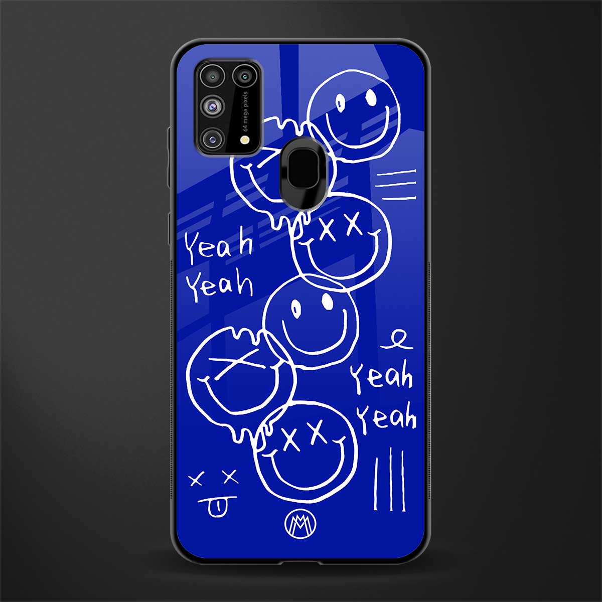 sassy smiley faces glass case for samsung galaxy m31 image