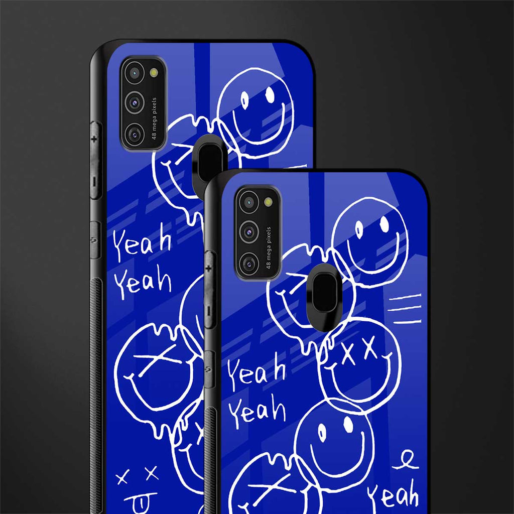 sassy smiley faces glass case for samsung galaxy m30s image-2