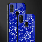 sassy smiley faces glass case for samsung galaxy m21 image-2