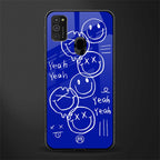 sassy smiley faces glass case for samsung galaxy m21 image