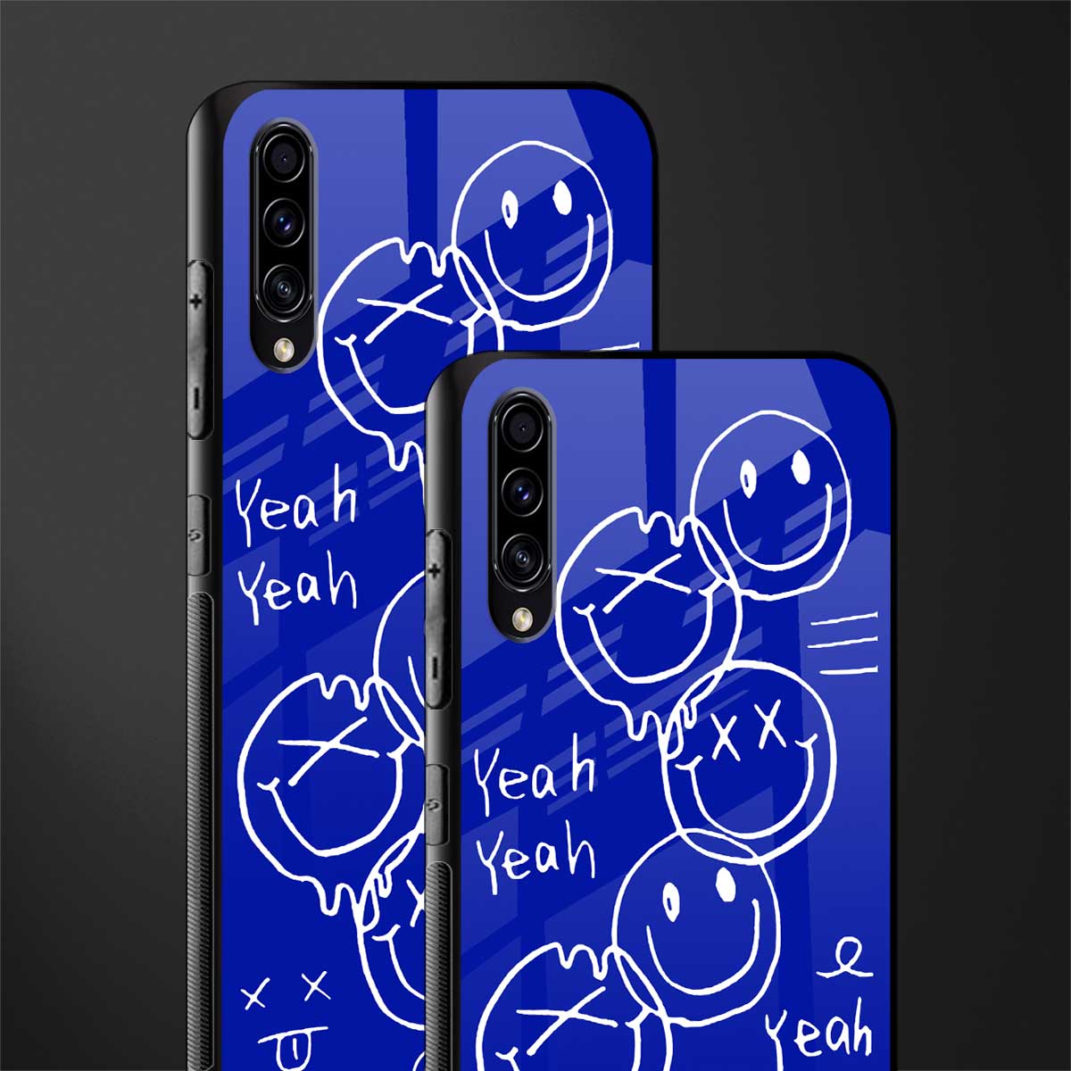 sassy smiley faces glass case for samsung galaxy a30s image-2