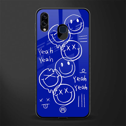 sassy smiley faces glass case for samsung galaxy a20 image