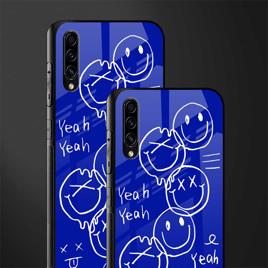 sassy smiley faces glass case for samsung galaxy a70 image-2