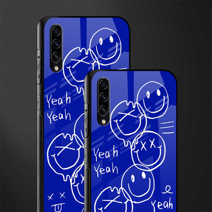 sassy smiley faces glass case for samsung galaxy a70 image-2