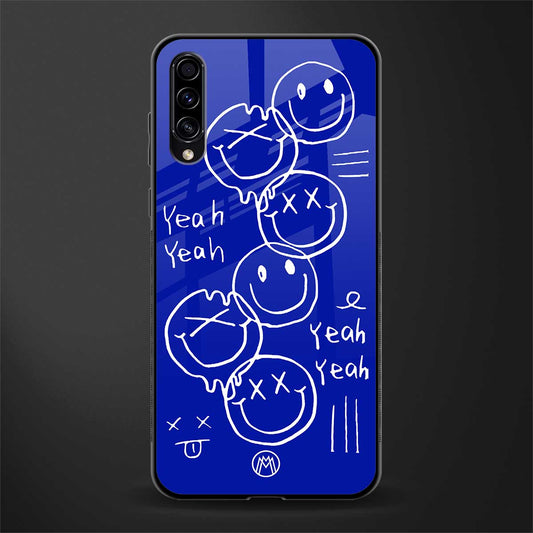 sassy smiley faces glass case for samsung galaxy a70 image