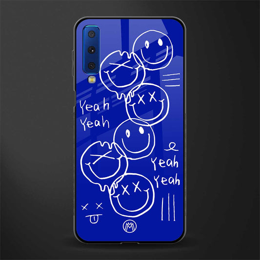 sassy smiley faces glass case for samsung galaxy a7 2018 image