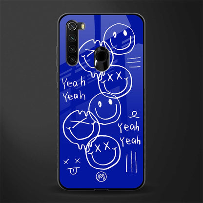 sassy smiley faces glass case for redmi note 8 image