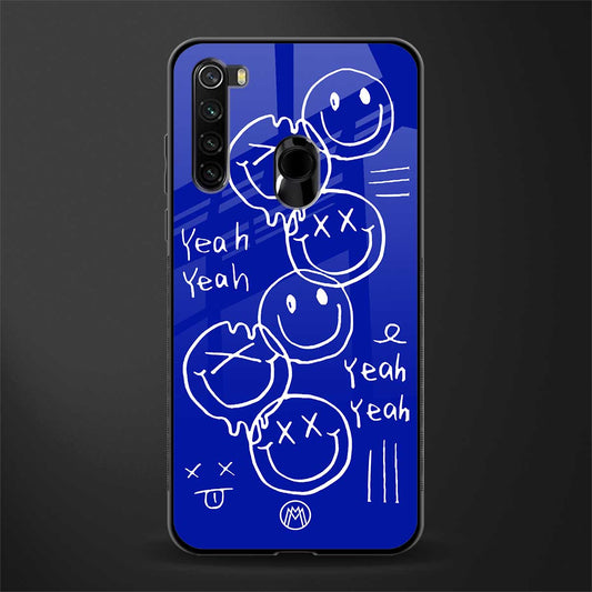 sassy smiley faces glass case for redmi note 8 image