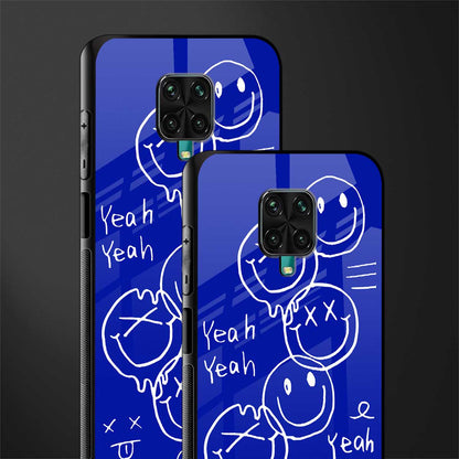sassy smiley faces glass case for poco m2 pro image-2