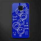 sassy smiley faces glass case for redmi note 9 pro image