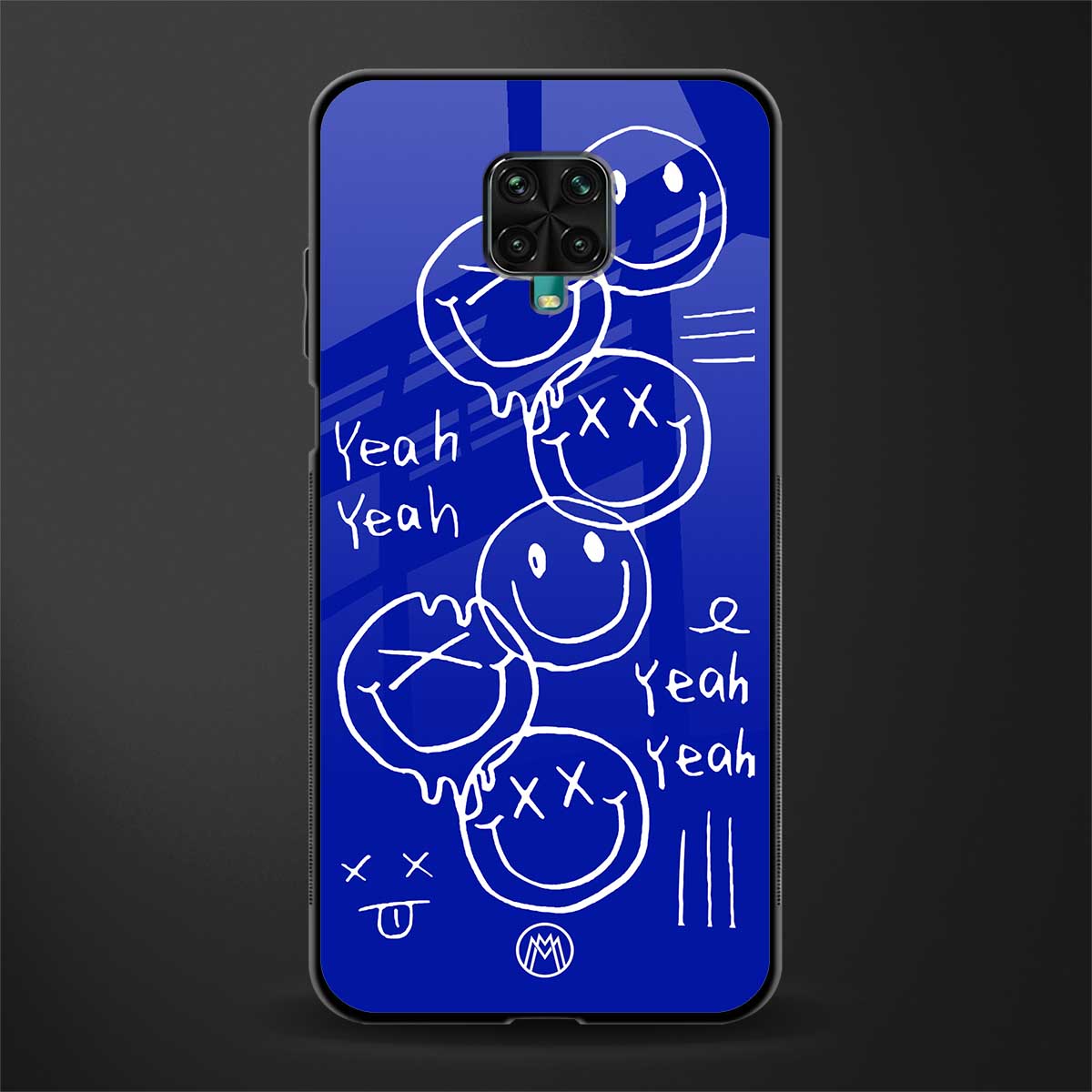 sassy smiley faces glass case for redmi note 9 pro image