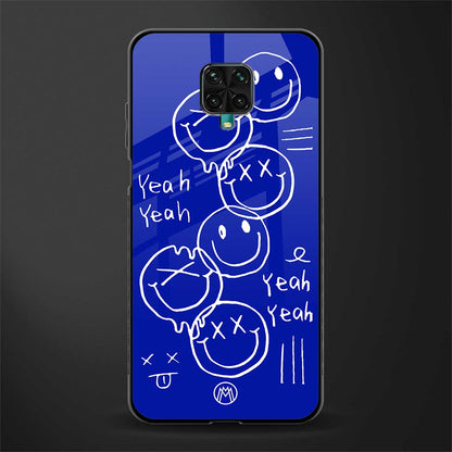 sassy smiley faces glass case for redmi note 9 pro image