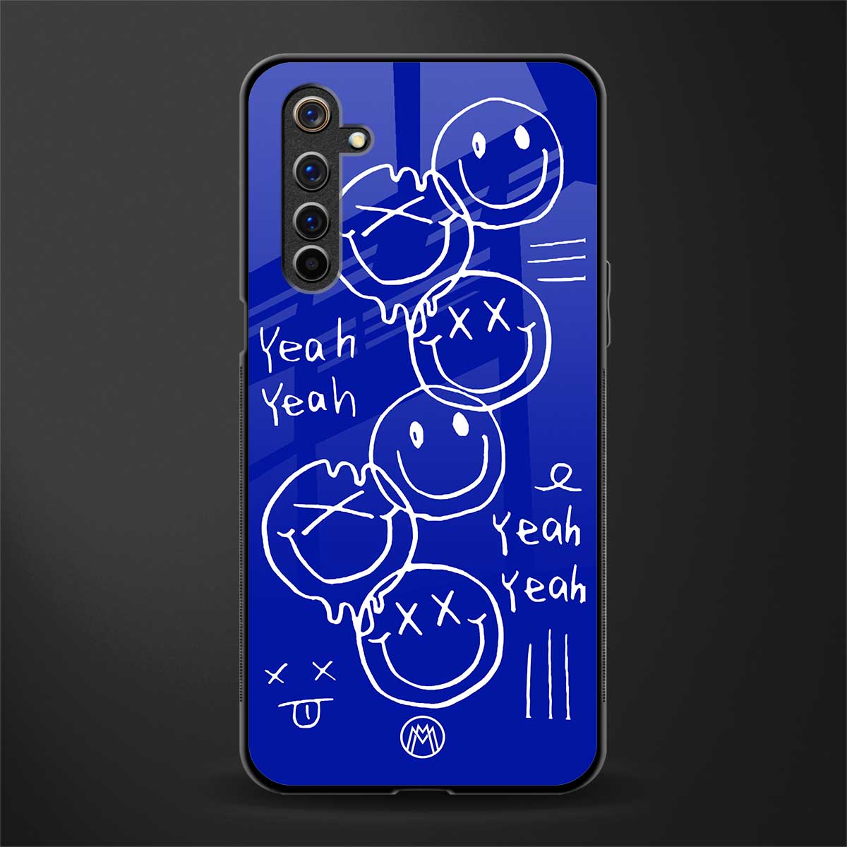 sassy smiley faces glass case for realme 6 pro image