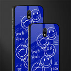 sassy smiley faces glass case for redmi 8a image-2