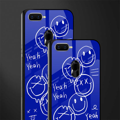 sassy smiley faces glass case for oppo a5s image-2