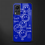 sassy smiley faces glass case for vivo x60 pro image