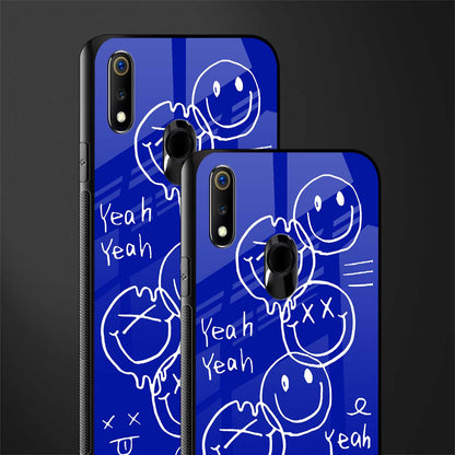 sassy smiley faces glass case for realme 3 pro image-2